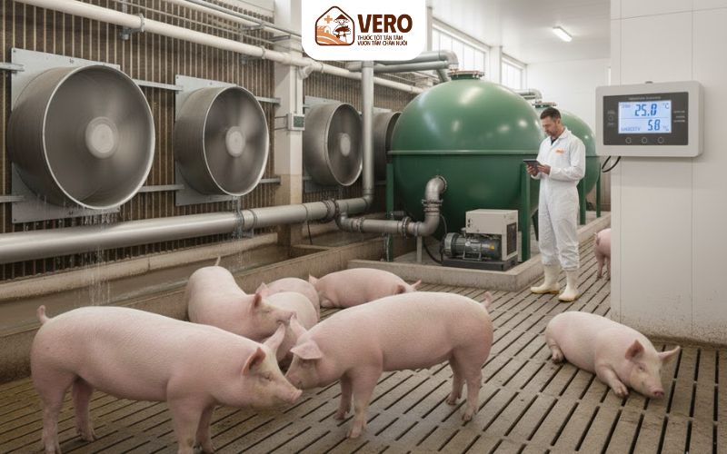 Nên lắp thêm bể biogas, cảm biến nhiệt – ẩm và camera giám sát