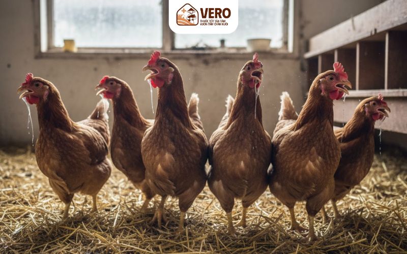 Giảm năng suất và chất lượng trứng rõ rệt